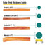 Bully Stick Thickness Guide showcasing premium bully sticks for dogs in various sizes for optimal chewing