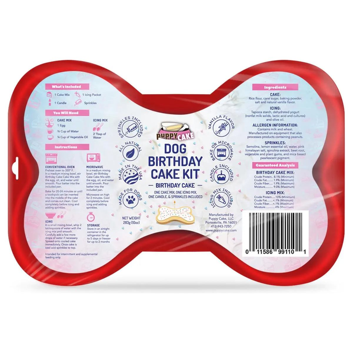 Puppy Cake Dog Birthday Cake Kit 9oz - Talis Us