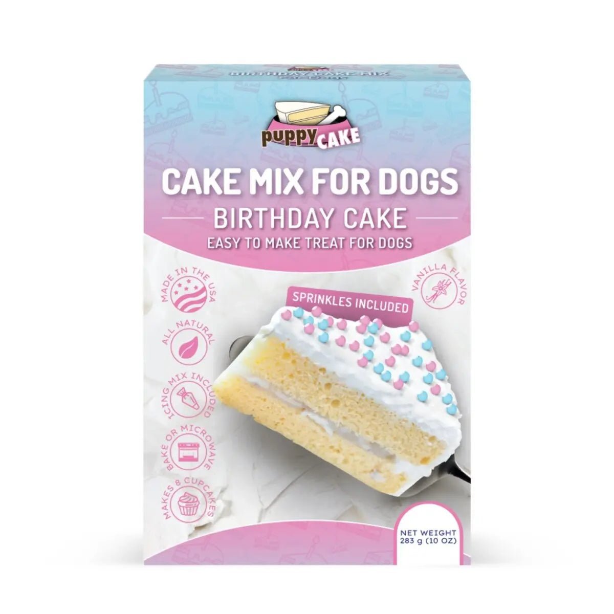 Puppy Cake Mix Birthday Cake Flavored with Pupfetti Sprinkles 10oz - Talis Us