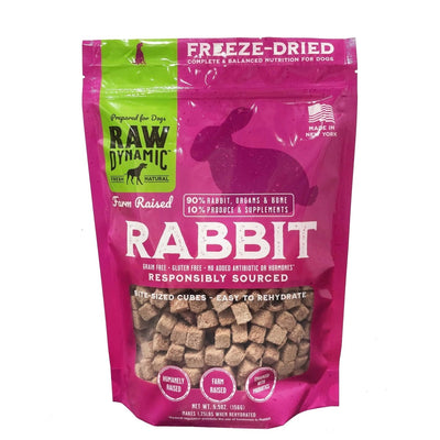 Raw Dynamic Freeze - Dried Farm - Raised Rabbit Recipe Dog Food - Talis Us