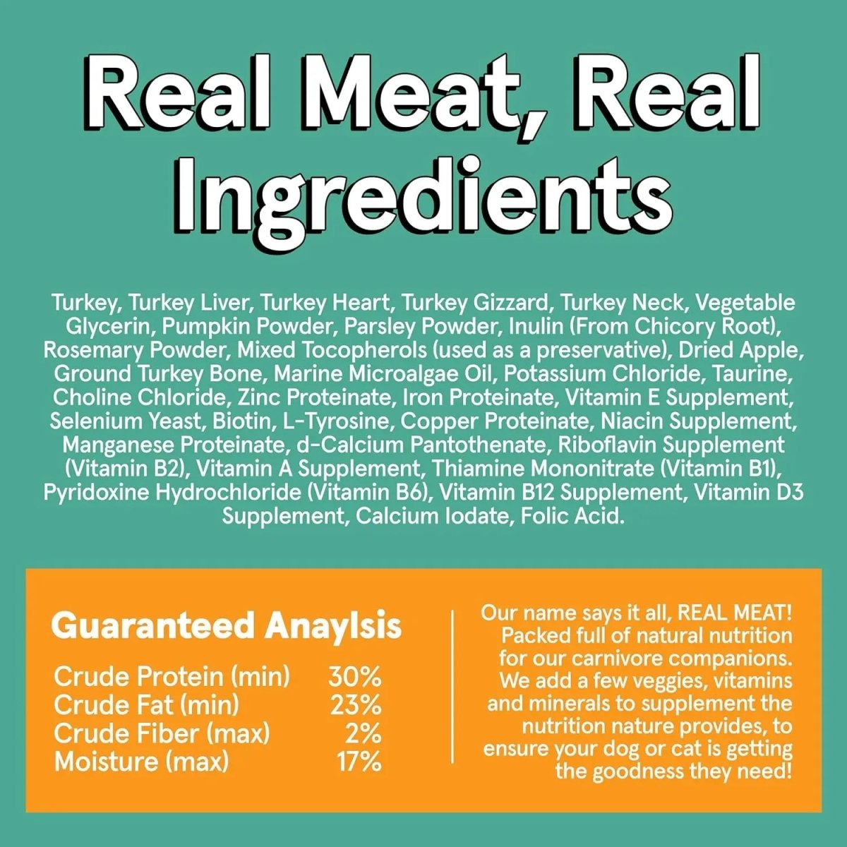 Real Meat Air Dried Cage - Free Turkey Dog Food 10lb - Talis Us