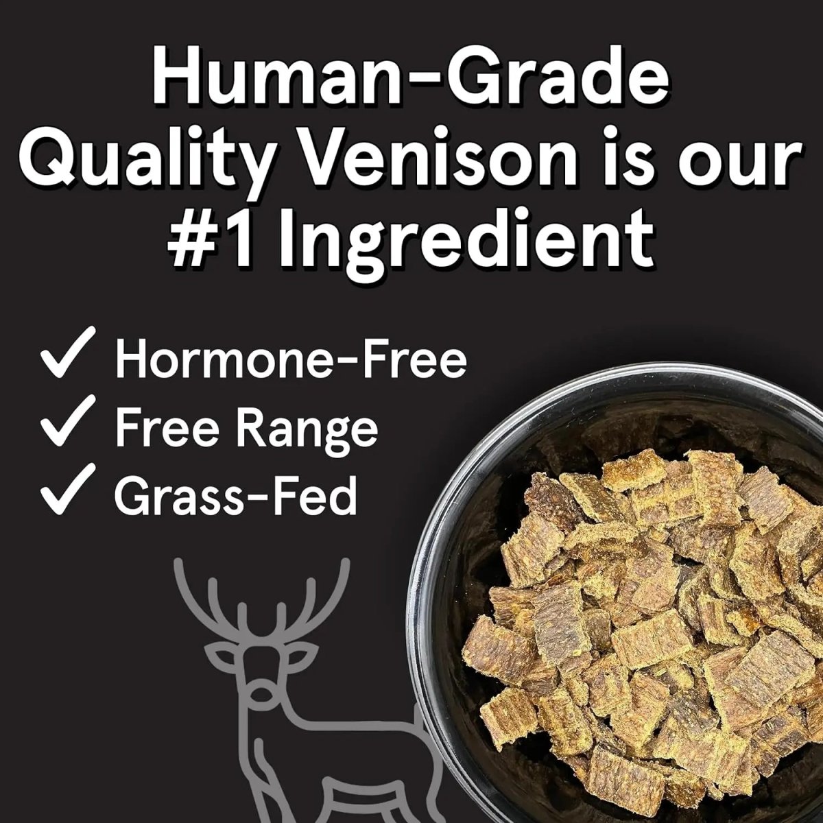 Real Meat Air Dried Grass - Fed Venison Dog Food 5lb - Talis Us