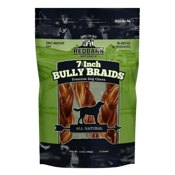 Redbarn Braided Bully Sticks 7" Dog Treats 3 Pack - Talis Us