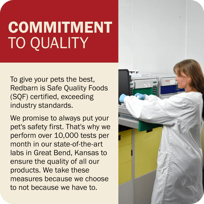 Redbarn grain free dog food made with high-quality ingredients for your pet's health and safety