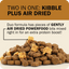Redbarn grain free dry dog food with kibble and air-dried powerfood bits for added protein