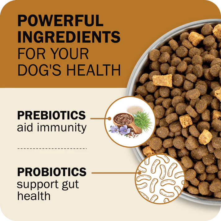 Redbarn grain free dry dog food with probiotics and prebiotics for enhanced dog health