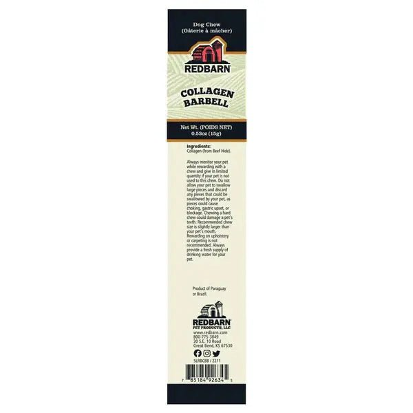 Redbarn Pet Products Collagen Barbell Dog Treat - Talis Us