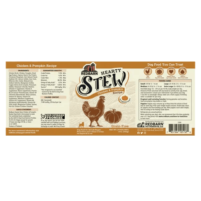 Redbarn Pet Products Hearty Stew All Life Stages Chicken & Pumpkin Wet Dog Food - Talis Us
