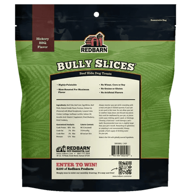 Redbarn Pet Products Natural Bully Slices Hickory BBQ Flavor Dog Treat 9 oz - Talis Us