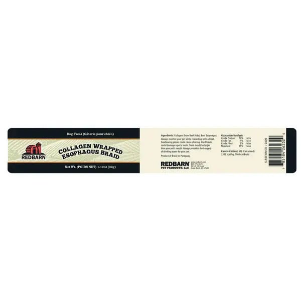 Redbarn Pet Products Redbarn Collagen Wrapped Esophagus Braid Dog Treat 30 ct - Talis Us
