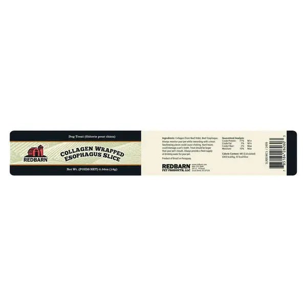 Redbarn Pet Products Redbarn Collagen Wrapped Esophagus Slice Dog Treat 20 ct - Talis Us