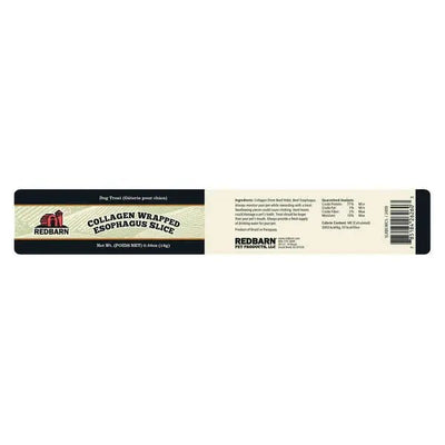 Redbarn Pet Products Redbarn Collagen Wrapped Esophagus Slice Dog Treat 20 ct - Talis Us