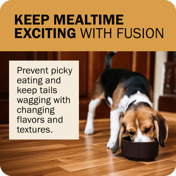 Redbarn Powerfood Fusion chicken dog food for preventing picky eating and promoting tail wagging