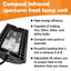 Compact infrared reptile heat lamp with adjustable tilt for powerful heating and energy efficiency