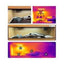 Infrared reptile heat lamp setup for optimal heating in reptile and amphibian habitats.