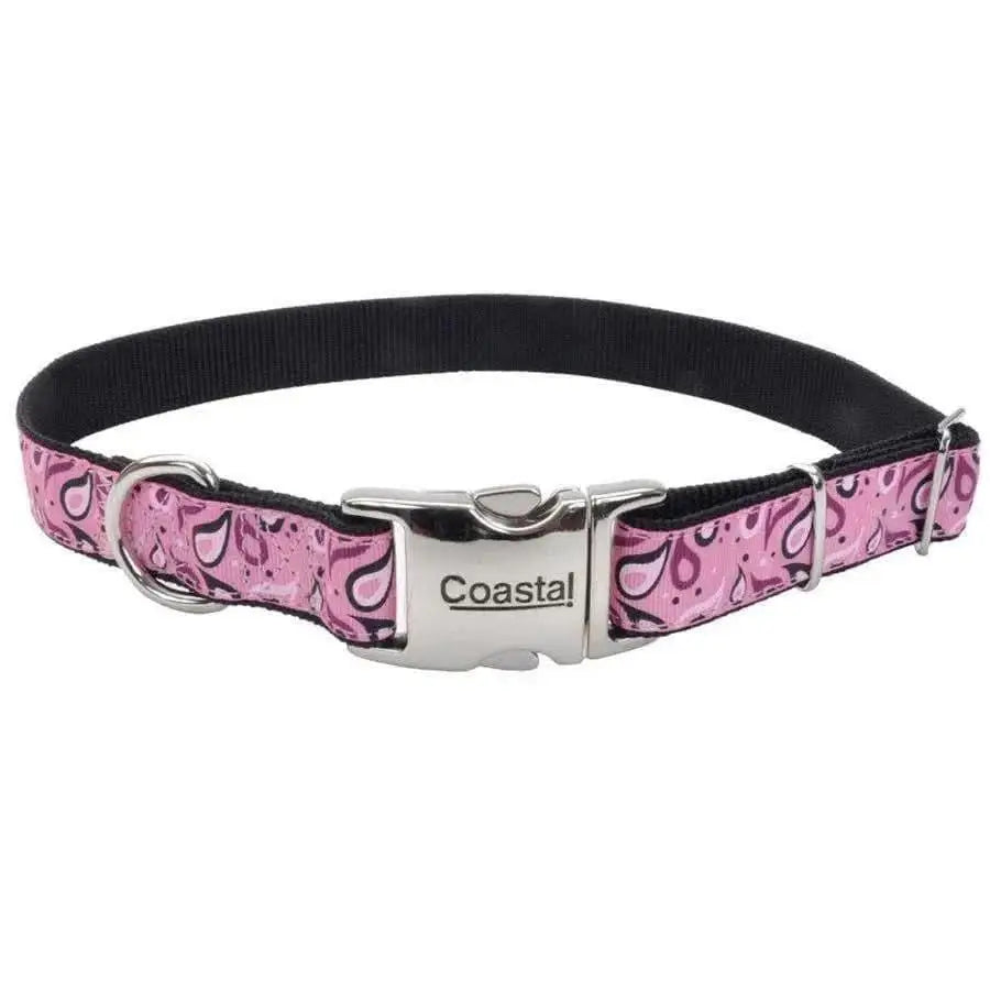 Ribbon Adjustable Nylon Dog Collar with Metal Buckle Ribbon CPD