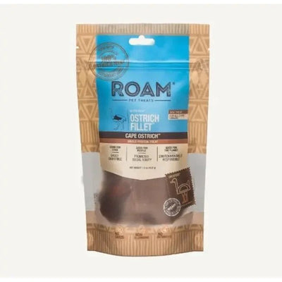 Roam Pet Ostrich Fillet Limited Ingredient Treats for Dogs 1.5oz - Talis Us