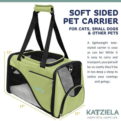 Safari Sleeper Carrier Pet Travel Bag for Cat and Dog Katziela