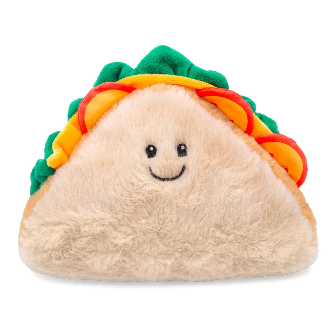 ThoozyPet Sandwich Dog Toy Plush Taco with Smiling Face for Playful Dogs