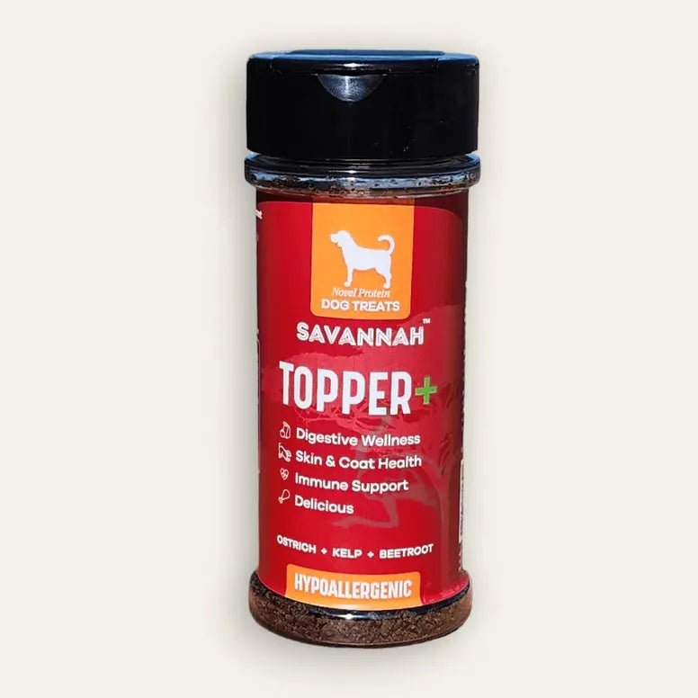 Savannah Pet Food Topper Plus: Ostrich & Beetroot - The Flavorful, Gut - Healthy Superfood Boost for Your Dog's Kibble 3 oz - Talis Us