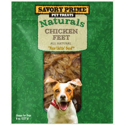 Savory Prime Naturals Chicken Feet – High Protein, Fully Digestible Dog Treats 8 oz - Talis Us