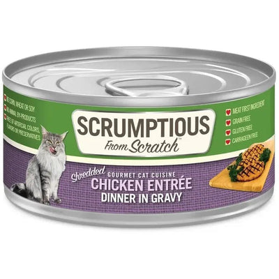Scrumptious From Scratch Chicken Dinner in Gravy Wet Cat Food 12/2.8oz - Talis Us