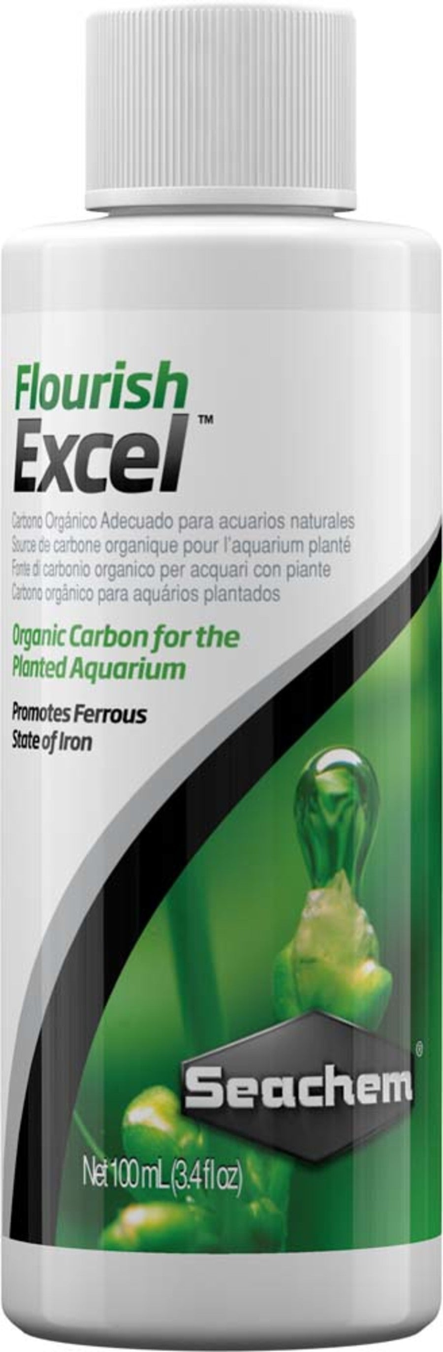 Seachem Flourish Excel plant supplement in a 100ml bottle for healthy aquatic plants