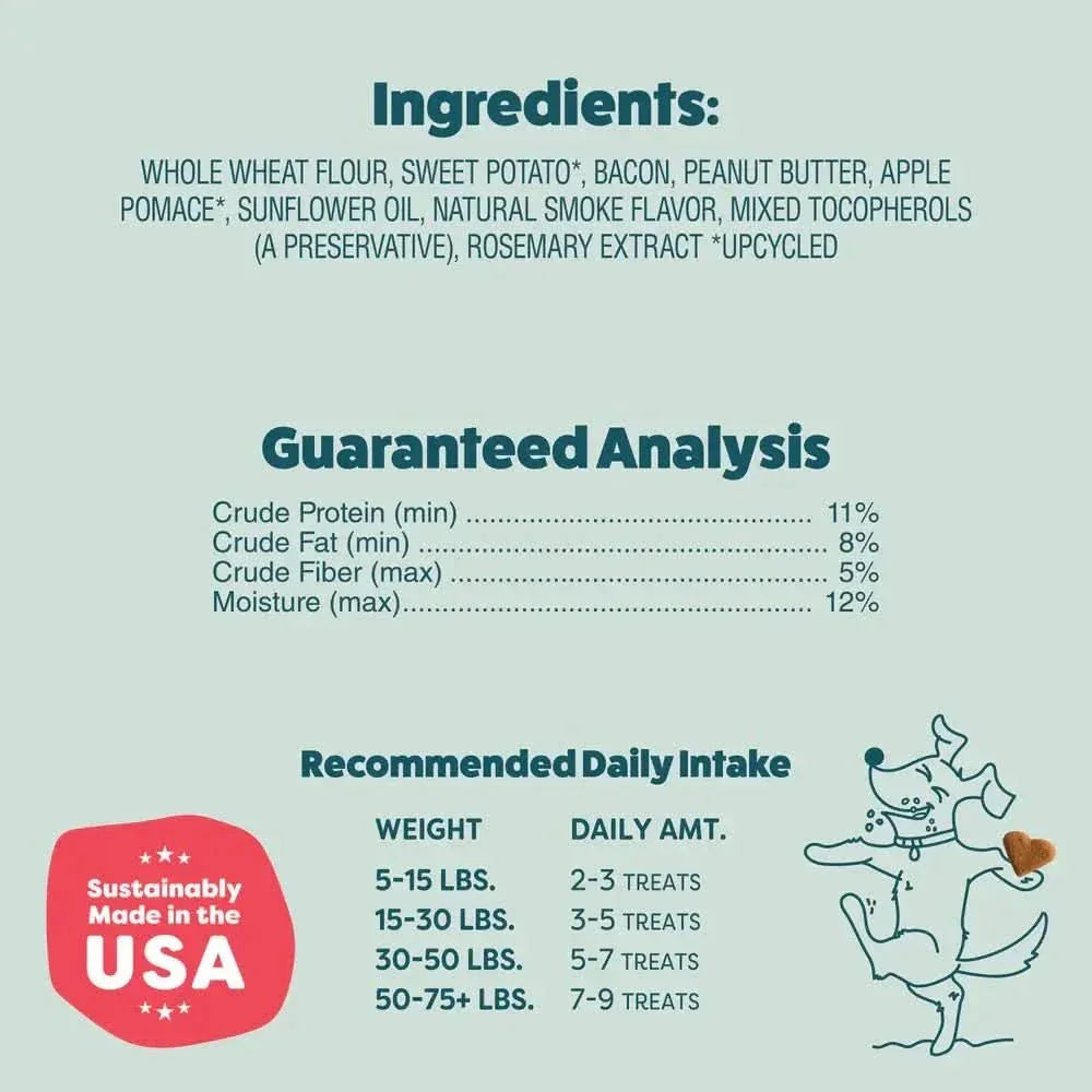 Shameless Pets Bacon It Easy Bacon Flavor Crunchy Dog Treats - Talis Us