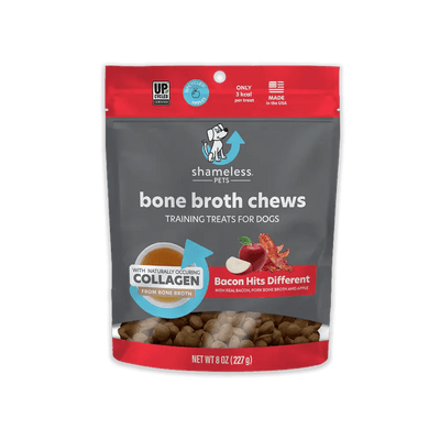 Shameless Pets Bone Broth Chews Bacon Hits Different Dog Treats 8oz - Talis Us