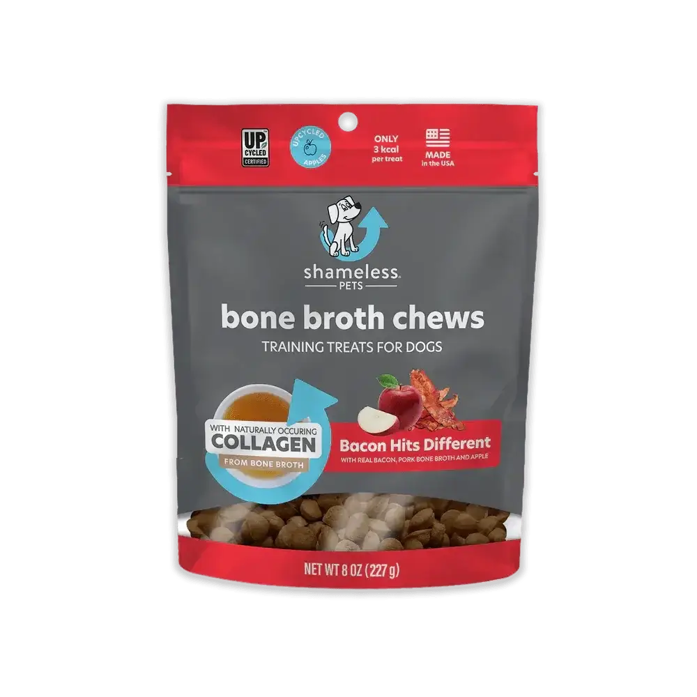 Shameless Pets Bone Broth Chews Bacon Hits Different Dog Treats 8oz - Talis Us