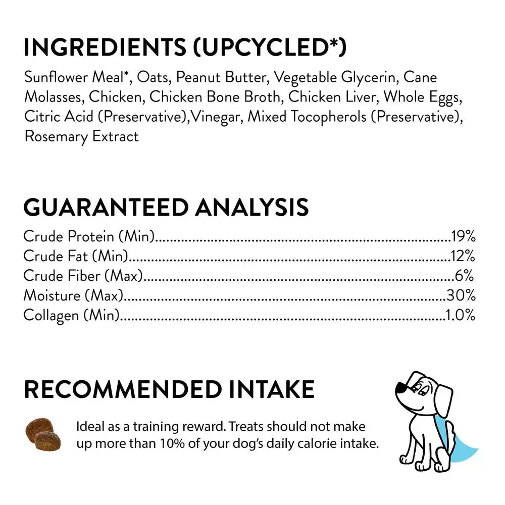 Shameless Pets Bone Broth Chews Peanut Butter Bliss Dog Treats - Talis Us