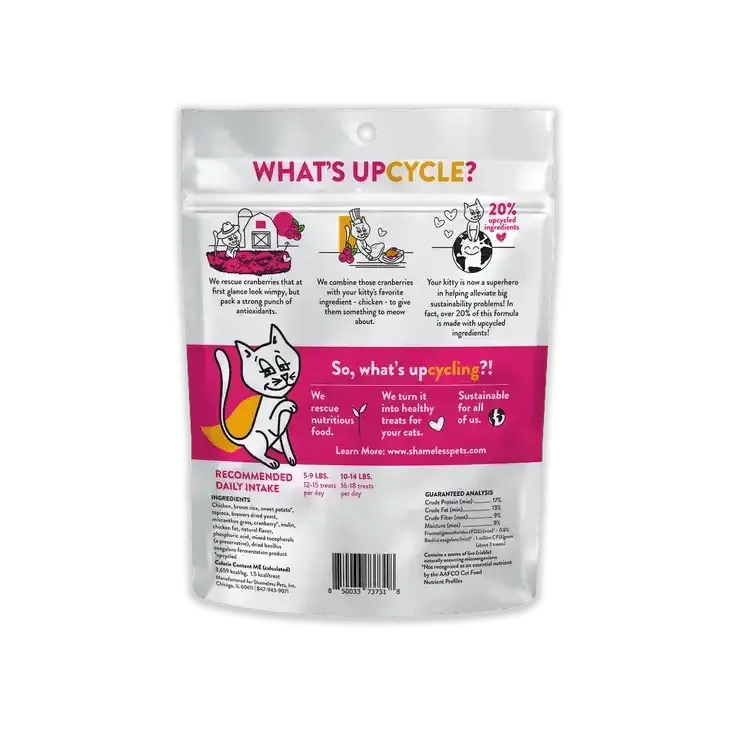 Shameless Pets Cran U Say Chicken Crunchy Cat Treats - Talis Us