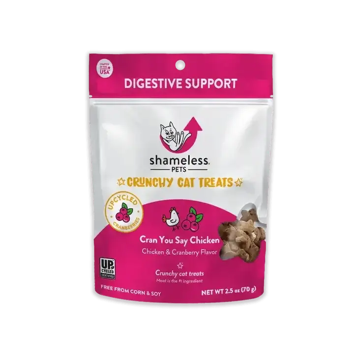 Shameless Pets Cran U Say Chicken Crunchy Cat Treats - Talis Us