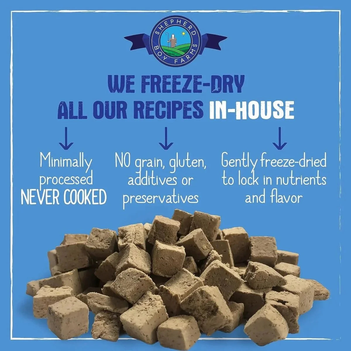 Shepherd Boy Farms Freeze Dried Beef Recipe Dog Food 14 oz - Talis Us