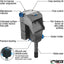Sicce Aqua Filtra aquarium filter with easy opening lid and efficient water flow features