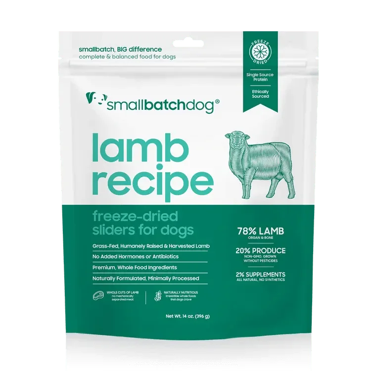 Smallbatch Lamb Recipe Sliders Freeze - Dried Dog Food 25oz - Talis Us