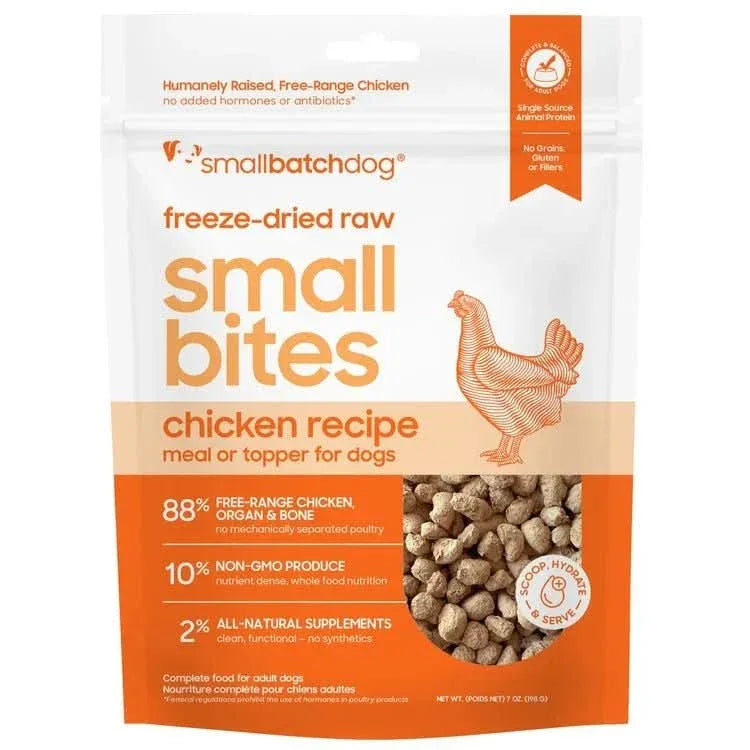 Smallbatch Pets Chicken Freeze Dried Small Bites Dog Food for Healthy Pups - Talis Us
