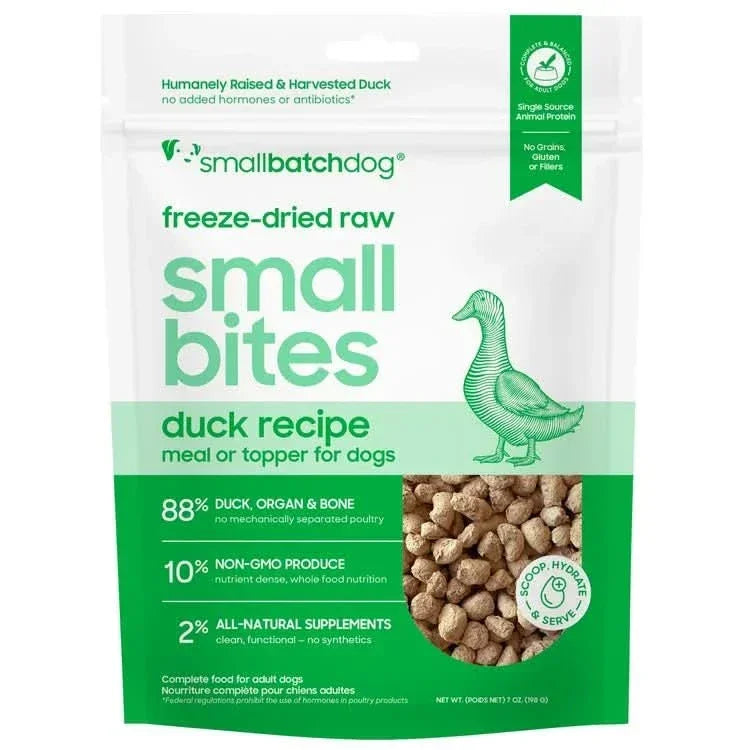 Smallbatch Pets Duck Freeze Dried Small Bites Dog Food for Healthy Pups - Talis Us