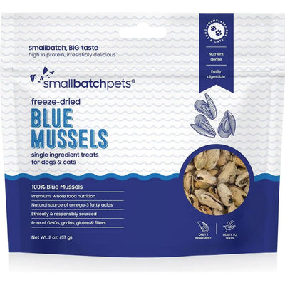 Smallbatch Pets Freeze - Dried Blue Mussels Dog & Cat Treat 2oz - Talis Us