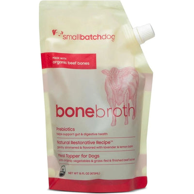 Smallbatch Pets Organic Shelf Stable Adult Beef Bone Broth Wet Dog Food Topper 16oz - Talis Us