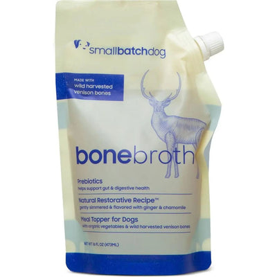 Smallbatch Pets Shelf Stable Adult Venison Bone Broth Wet Dog Food Topper 16oz - Talis Us