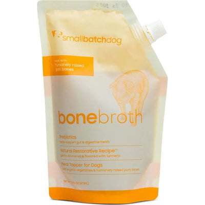 Smallbatch Pets Shelf Stable Humanely Raised Adult Pork Bone Broth Wet Dog Food Topper 16oz - Talis Us
