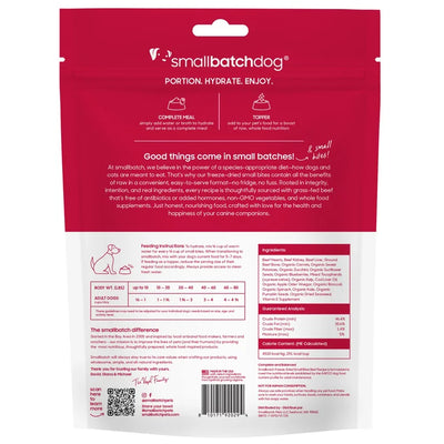 Smallbatch Pets Beef Freeze Dried Dog Food with Nutrient-Rich Ingredients for Healthy Dogs
