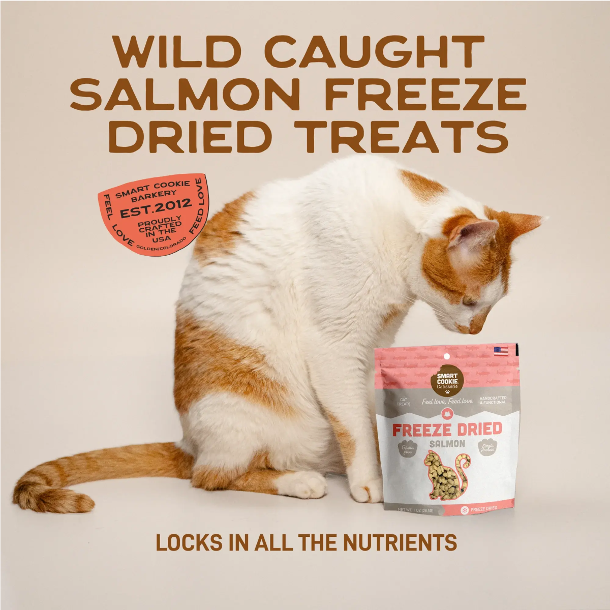 Smart Cookie Freeze - Dried Alaskan Salmon Cat Snacks - Talis Us