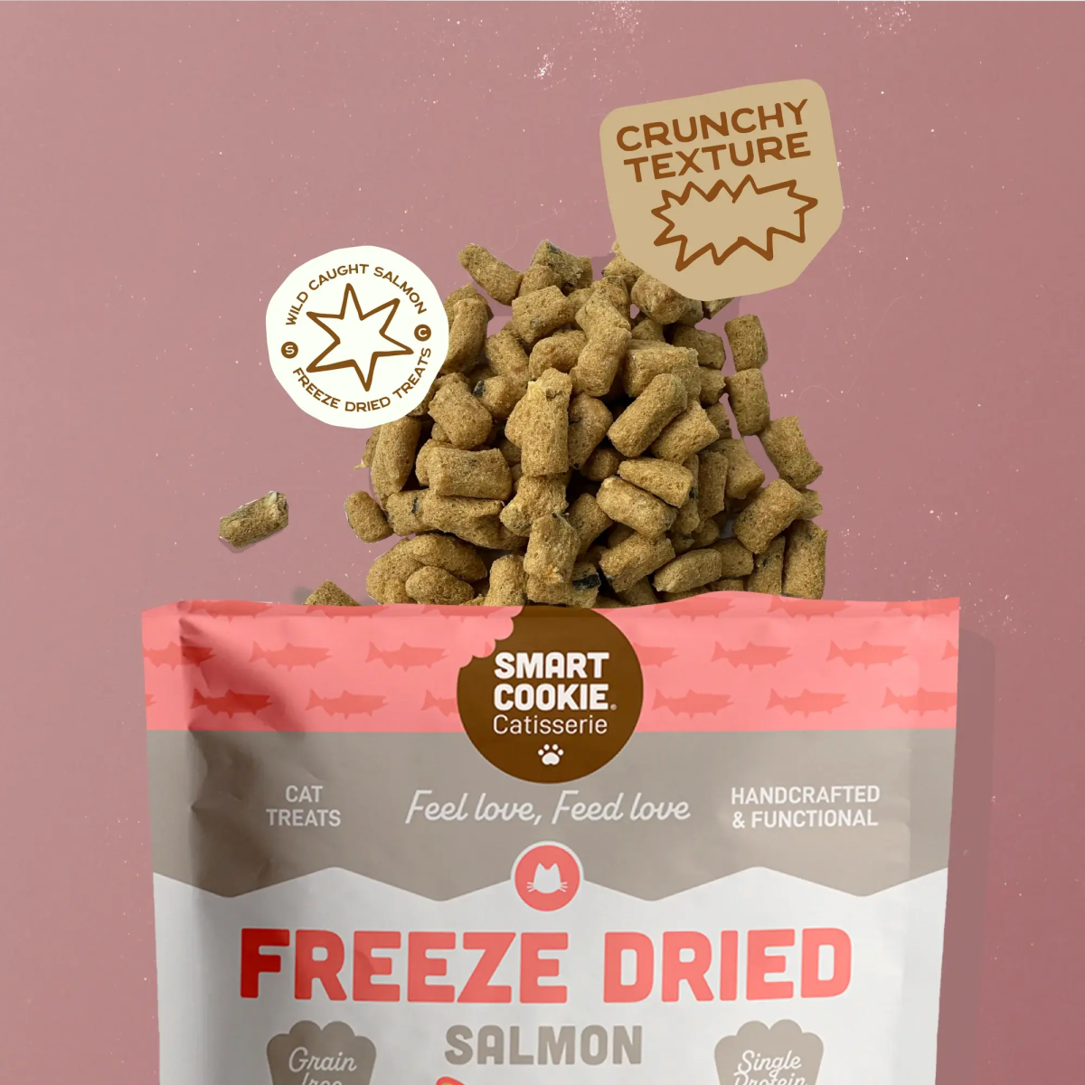 Smart Cookie Freeze - Dried Alaskan Salmon Cat Snacks - Talis Us