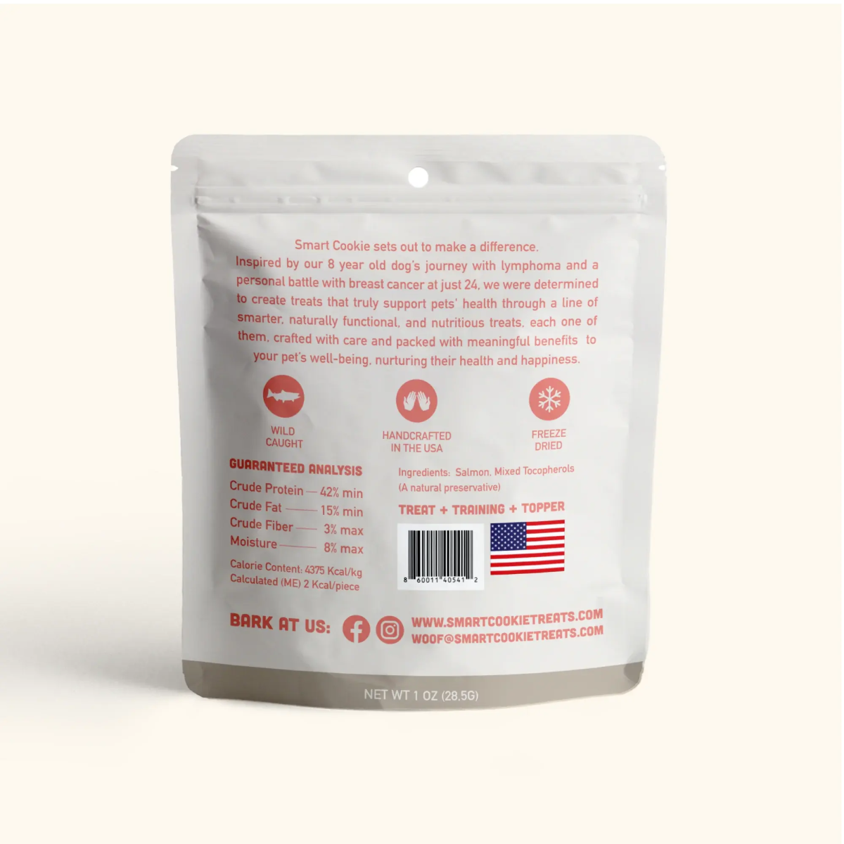 Smart Cookie Freeze - Dried Alaskan Salmon Cat Snacks - Talis Us