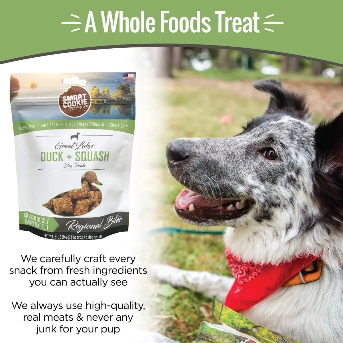 Smart Cookie Grain - Free Duck & Squash Dog Treats – Perfect for Dogs with Allergies 5oz - Talis Us