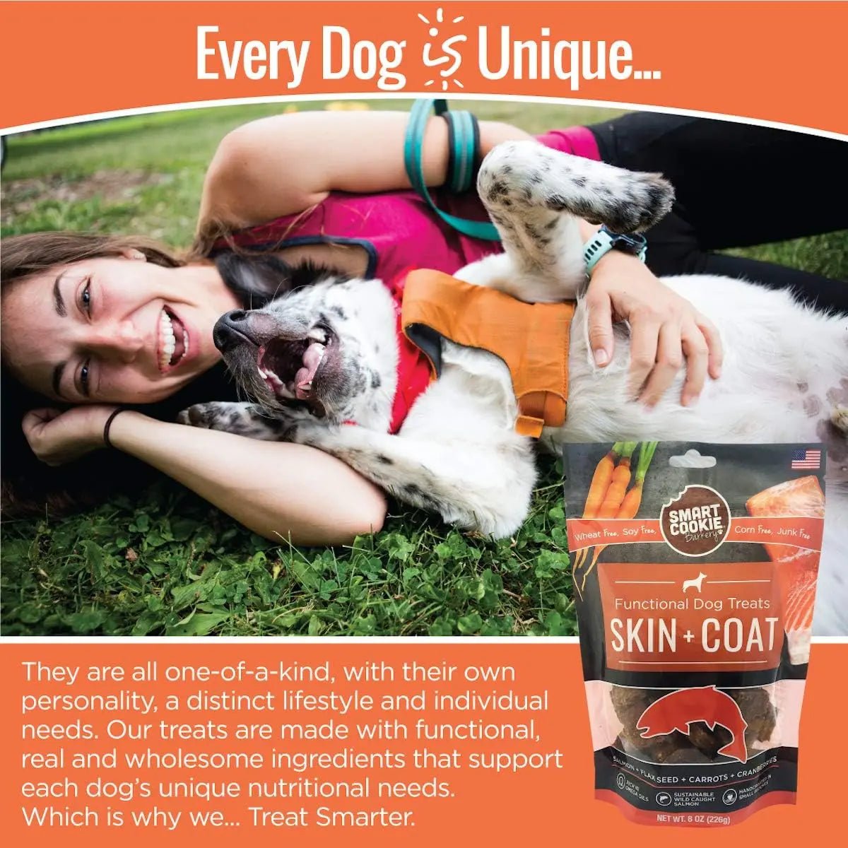 Smart Cookie Healthy Skin & Coat Alaskan Salmon Dog Treats - Talis Us