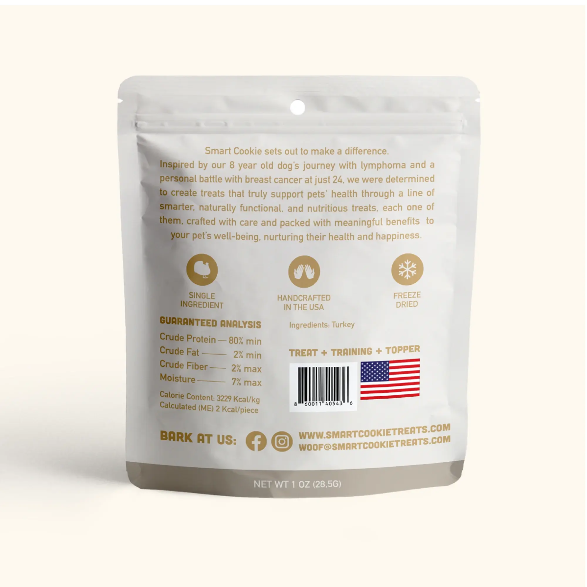 Smart Cookie High - Protein Freeze - Dried Turkey Cat Snacks - Talis Us