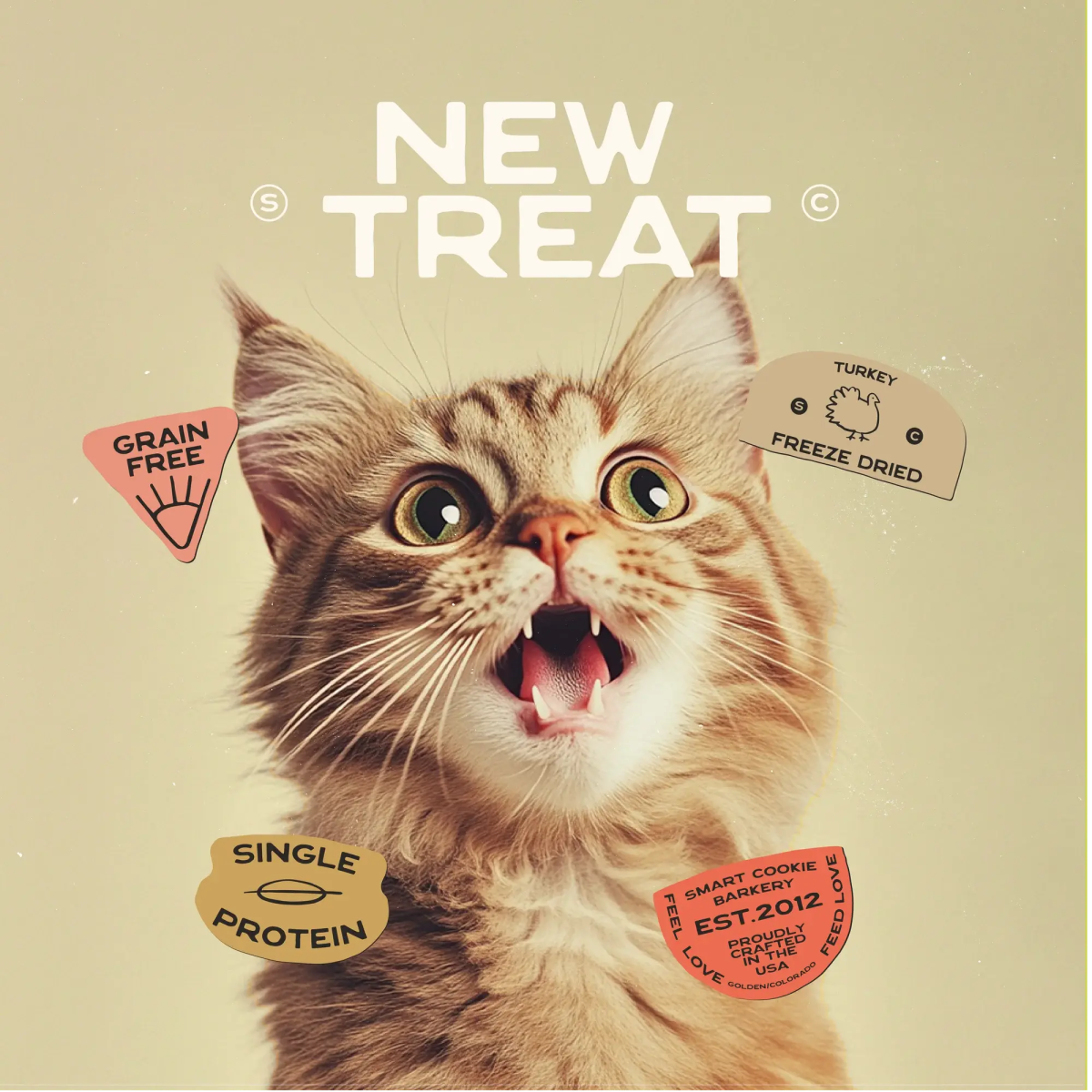 Smart Cookie High - Protein Freeze - Dried Turkey Cat Snacks - Talis Us
